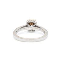 WHITE GOLD, DIAMOND, AND COLORED DIAMOND RING
