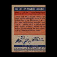 A 1972 Topps Julius Dr. J Erving Rookie Basketball Card