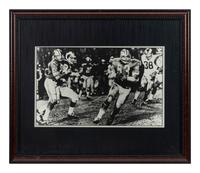 A Group of Five Photographs of Football Players Formerly Displayed at Mike Ditka’s Restaurant