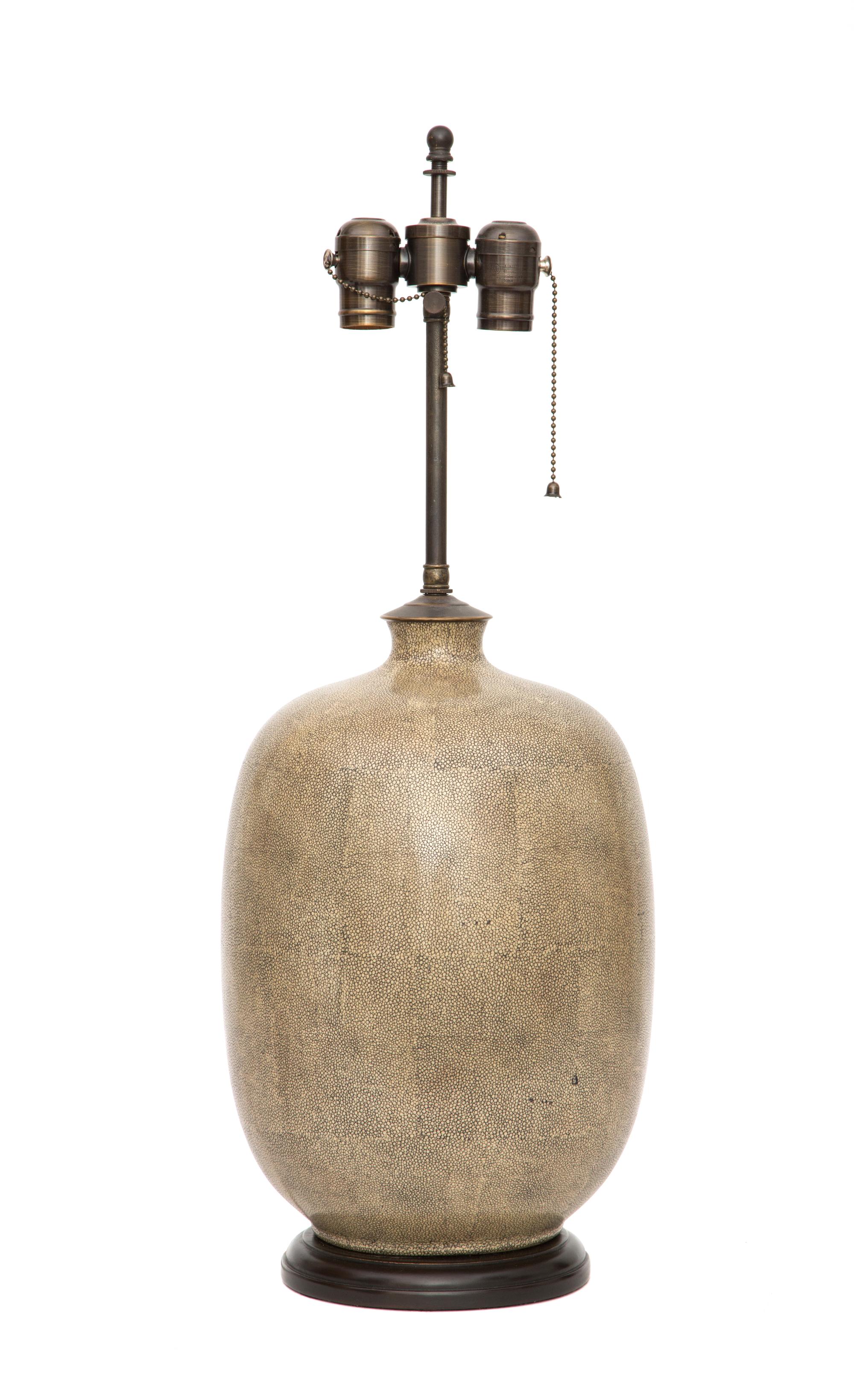 A Contemporary Pottery Table Lamp Height 26 inches. — 20TH CENTURY