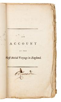 LUNARDI, Vincenzo (1759-1806). An Account of the First Aerial Voyage in England. London, 1784. FIRST EDITION, second impression.