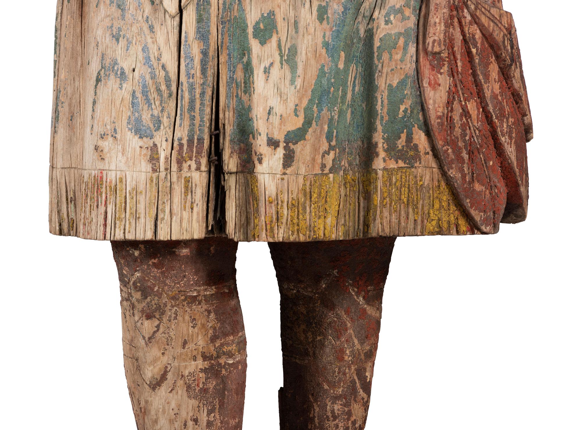 An American Carved and Painted Pine Tobacco Store Figure