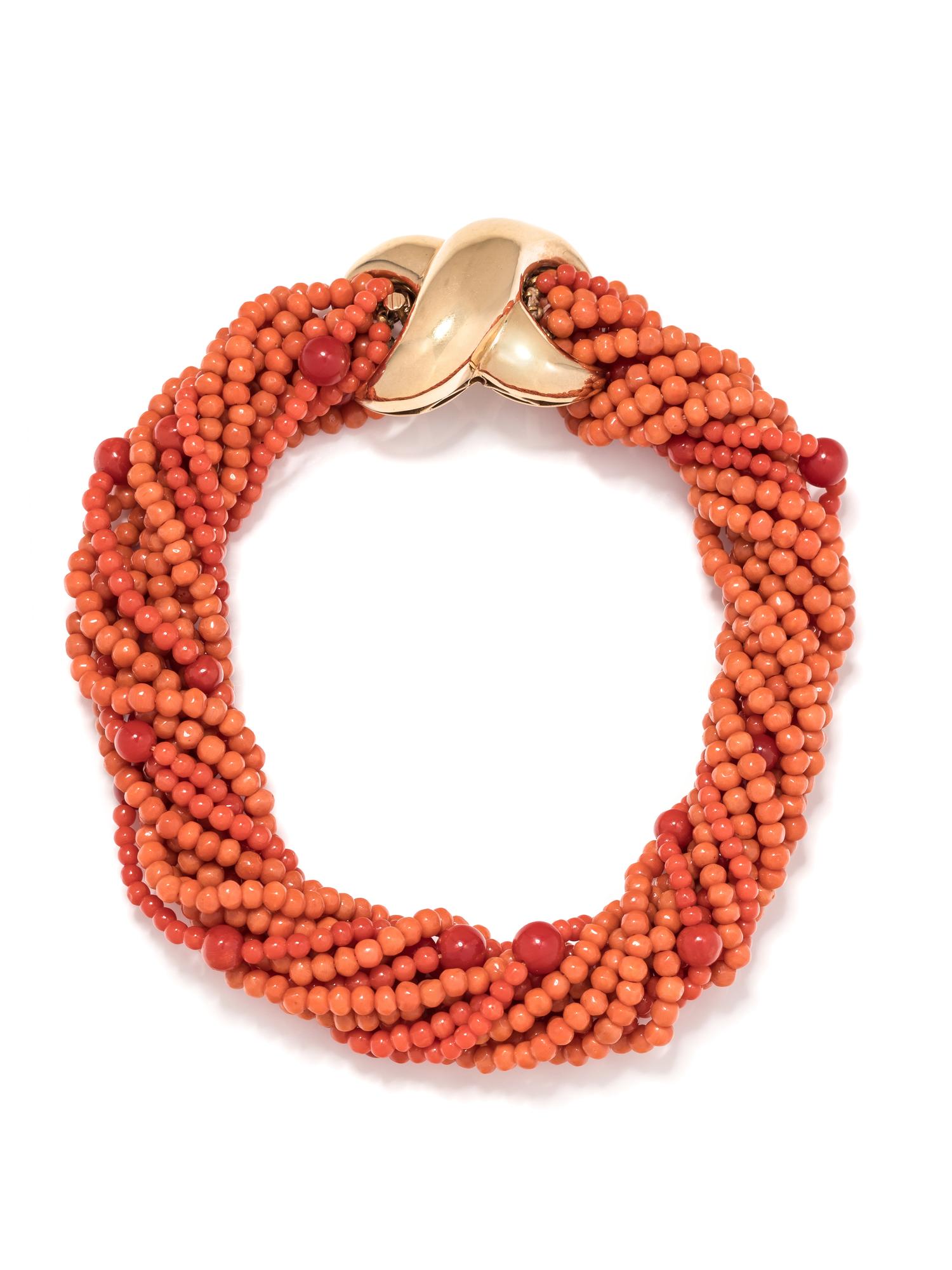 CORAL TORSADE NECKLACE
