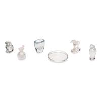 Six Glass Articles with Animal Decoration