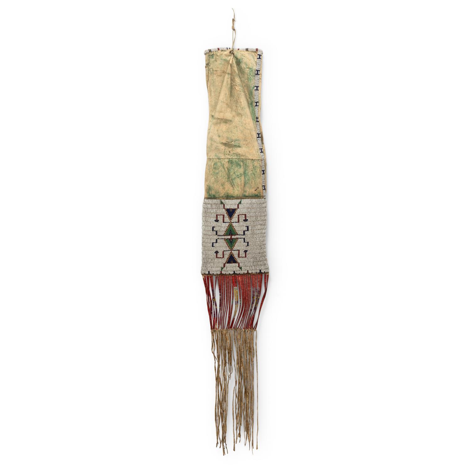 Sioux Beaded Hide Tobacco Bag
