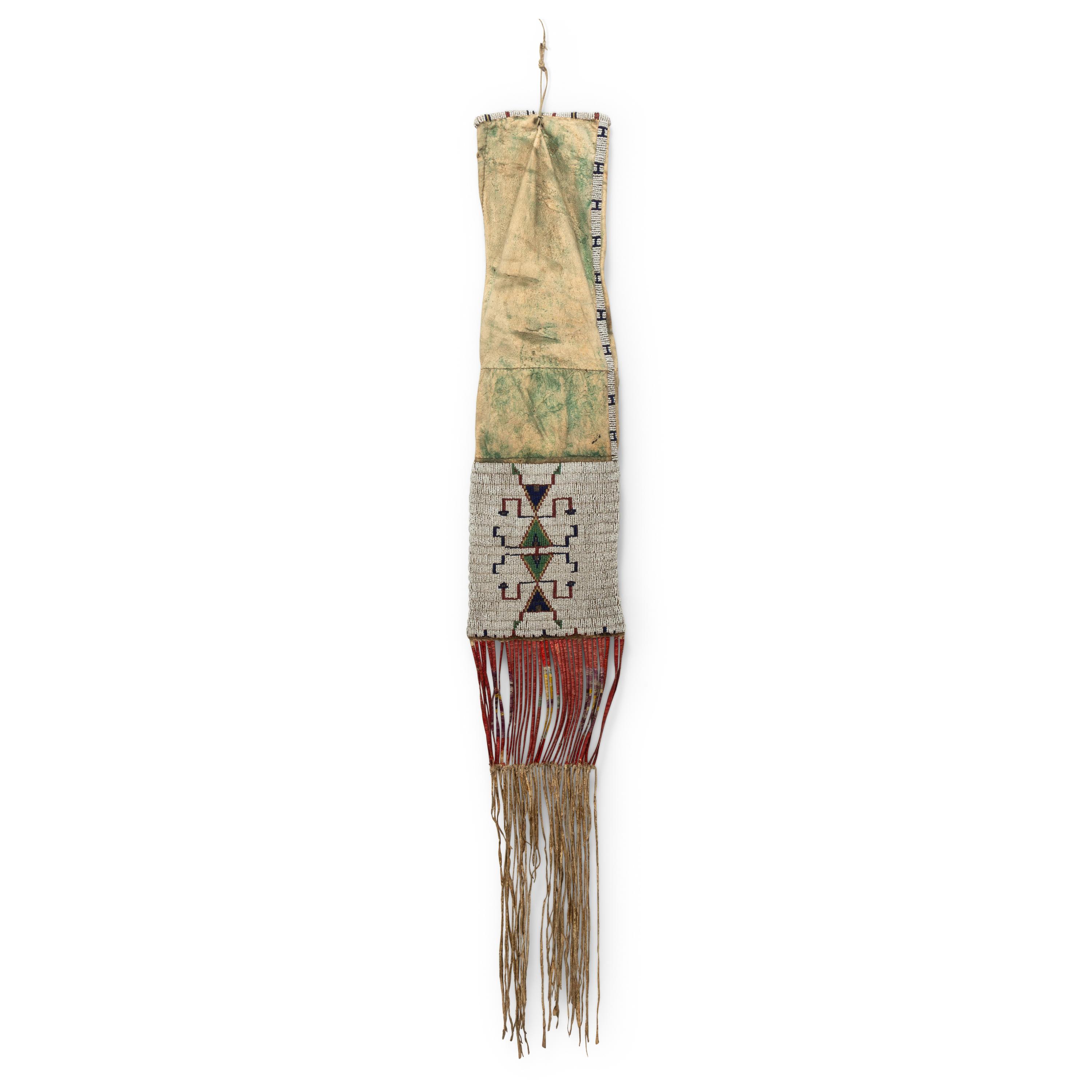 Sioux Beaded Hide Tobacco Bag