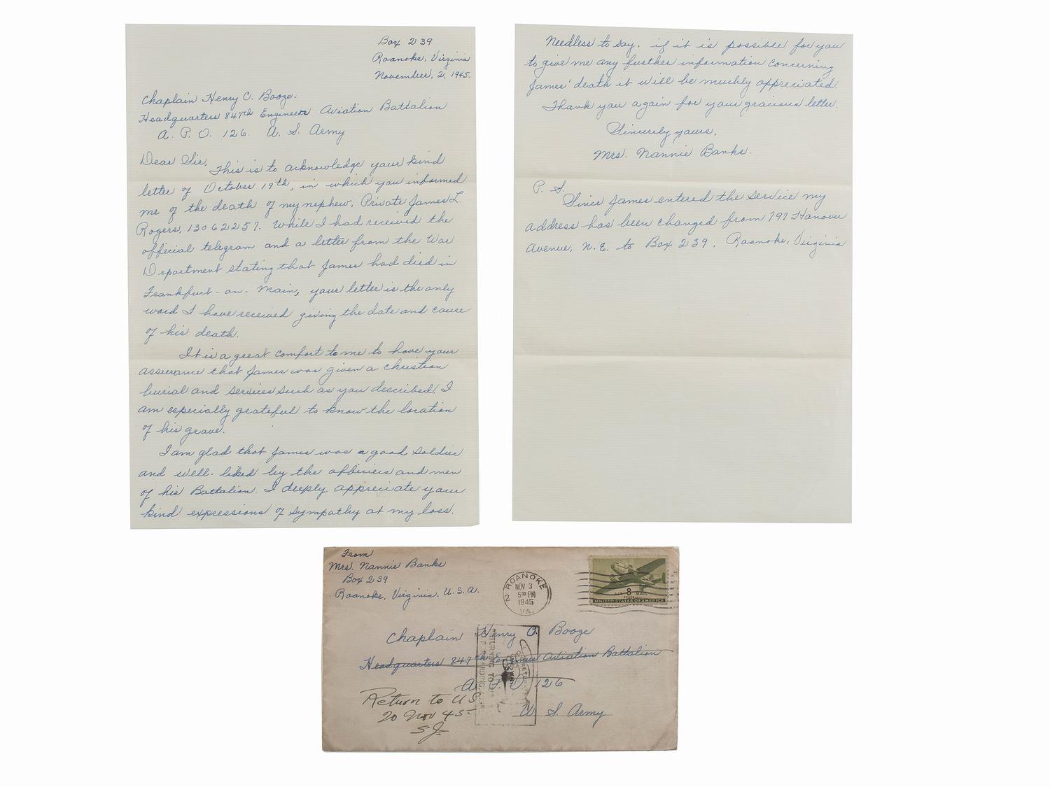 [AFRICAN AMERICANA]. Extensive manuscript archive documenting the experiences of the Rice Family of Roanoke, Virginia, during the Great Depression and World Wars I and II. Ca 1892-1950s.