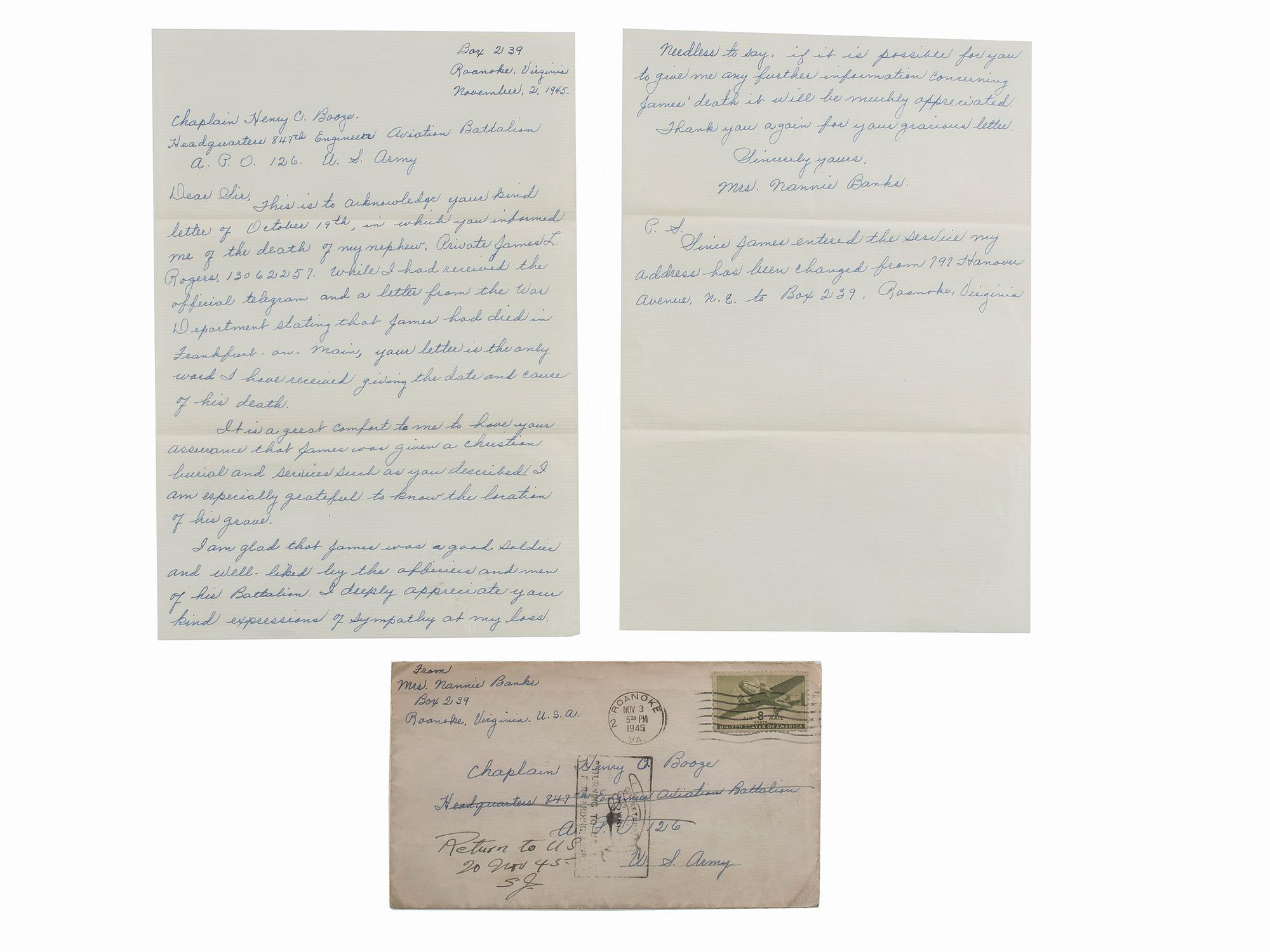 [AFRICAN AMERICANA]. Extensive manuscript archive documenting the experiences of the Rice Family of Roanoke, Virginia, during the Great Depression and World Wars I and II. Ca 1892-1950s.