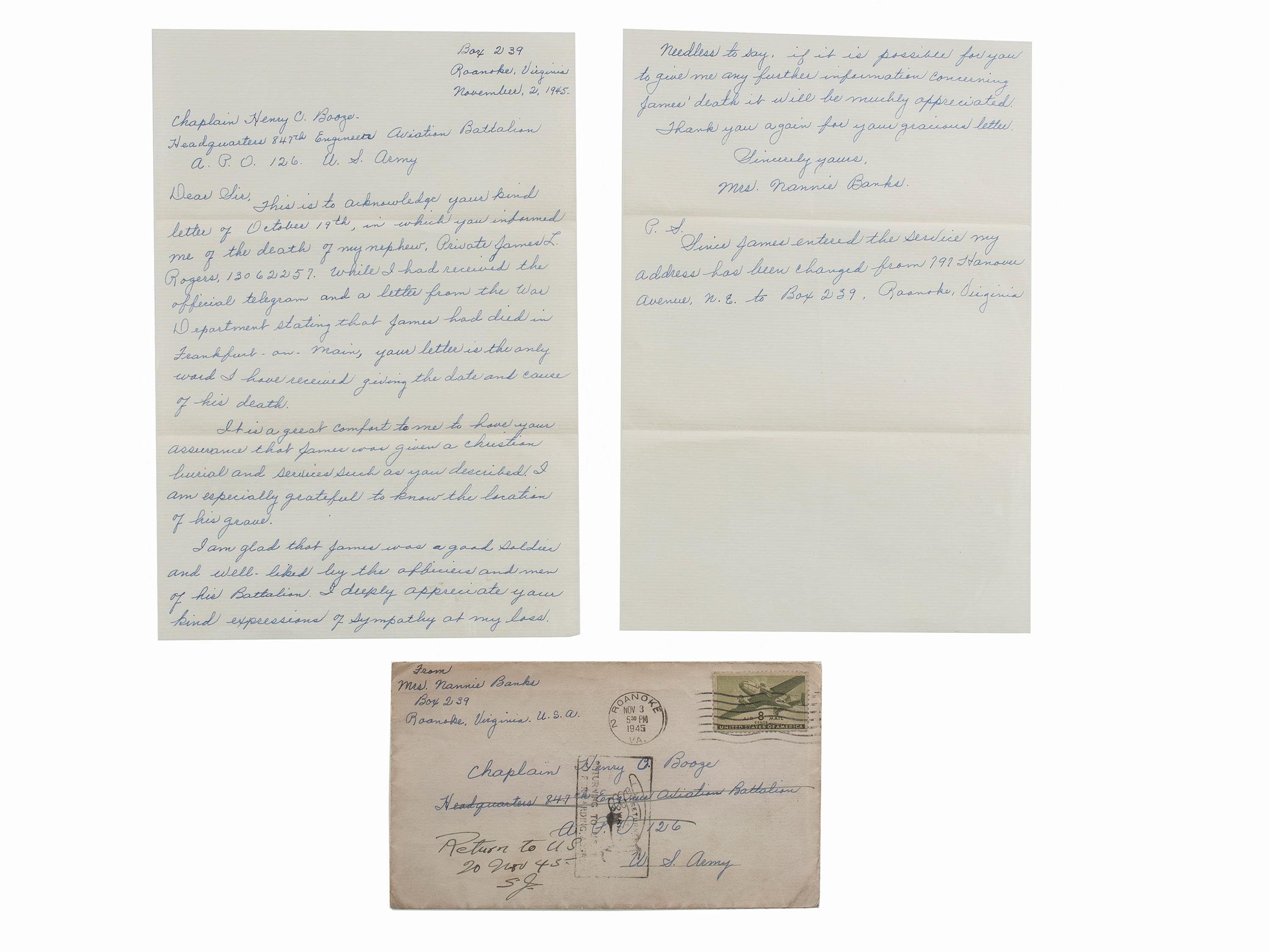 [AFRICAN AMERICANA]. Extensive manuscript archive documenting the experiences of the Rice Family of Roanoke, Virginia, during the Great Depression and World Wars I and II. Ca 1892-1950s.