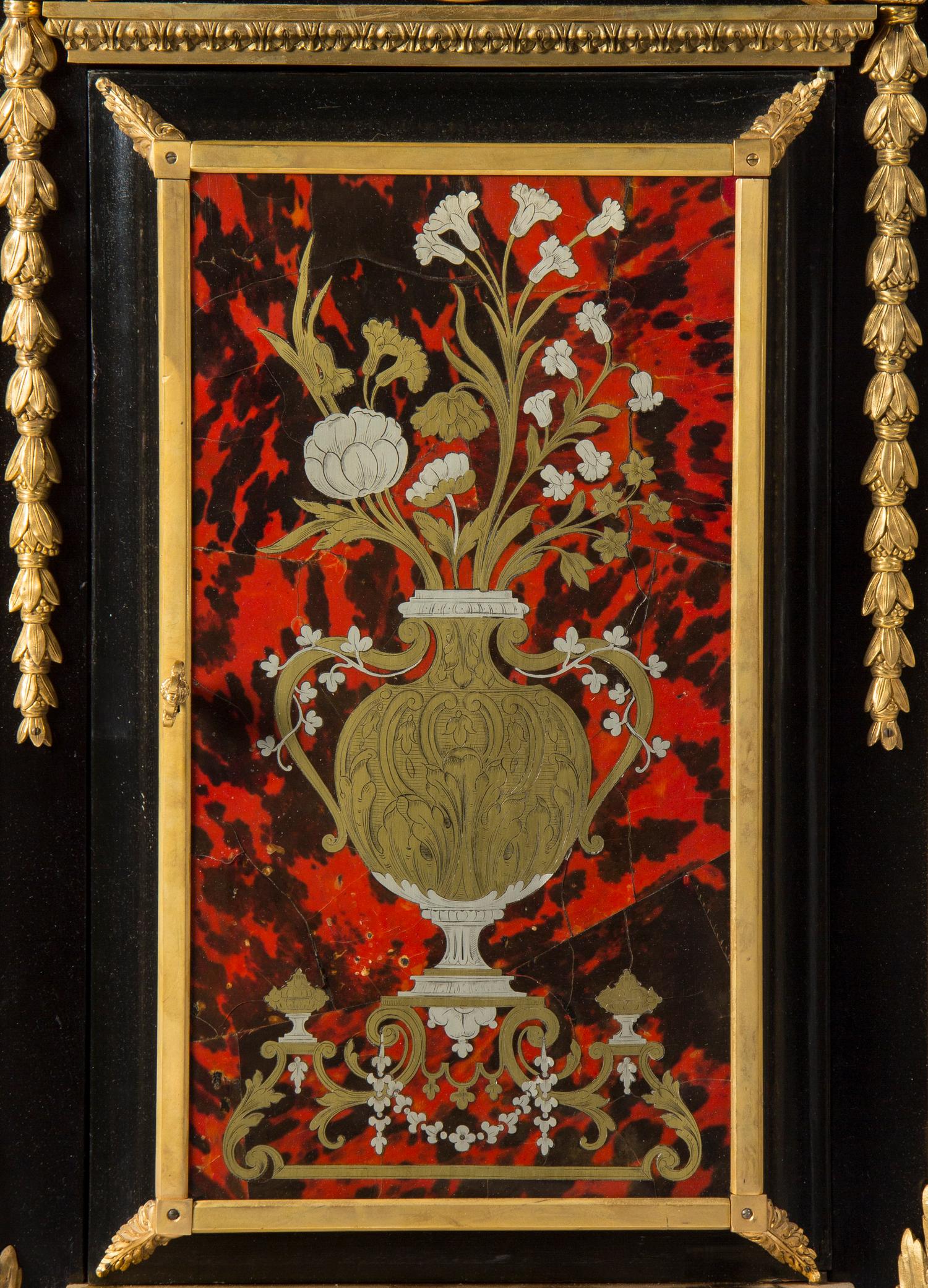 A Napoleon III Boulle and Ormolu Mounted Meuble à Hauteur d'Appui, Paul Sormani (French, 1817-1877), Height 46 x width 33 1/4 x depth 1