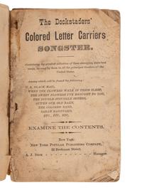[MINSTRELSY]. USBM Black Mail ... The Colored Letter Carriers Songster and other books.