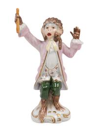 A German Porcelain Twelve-Piece Monkey Band