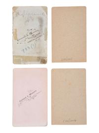 [NATIVE AMERICANS]. 4 CDVs of Cheyenne & Comanche subjects by Cosand & Miller, Caldwell, KS.