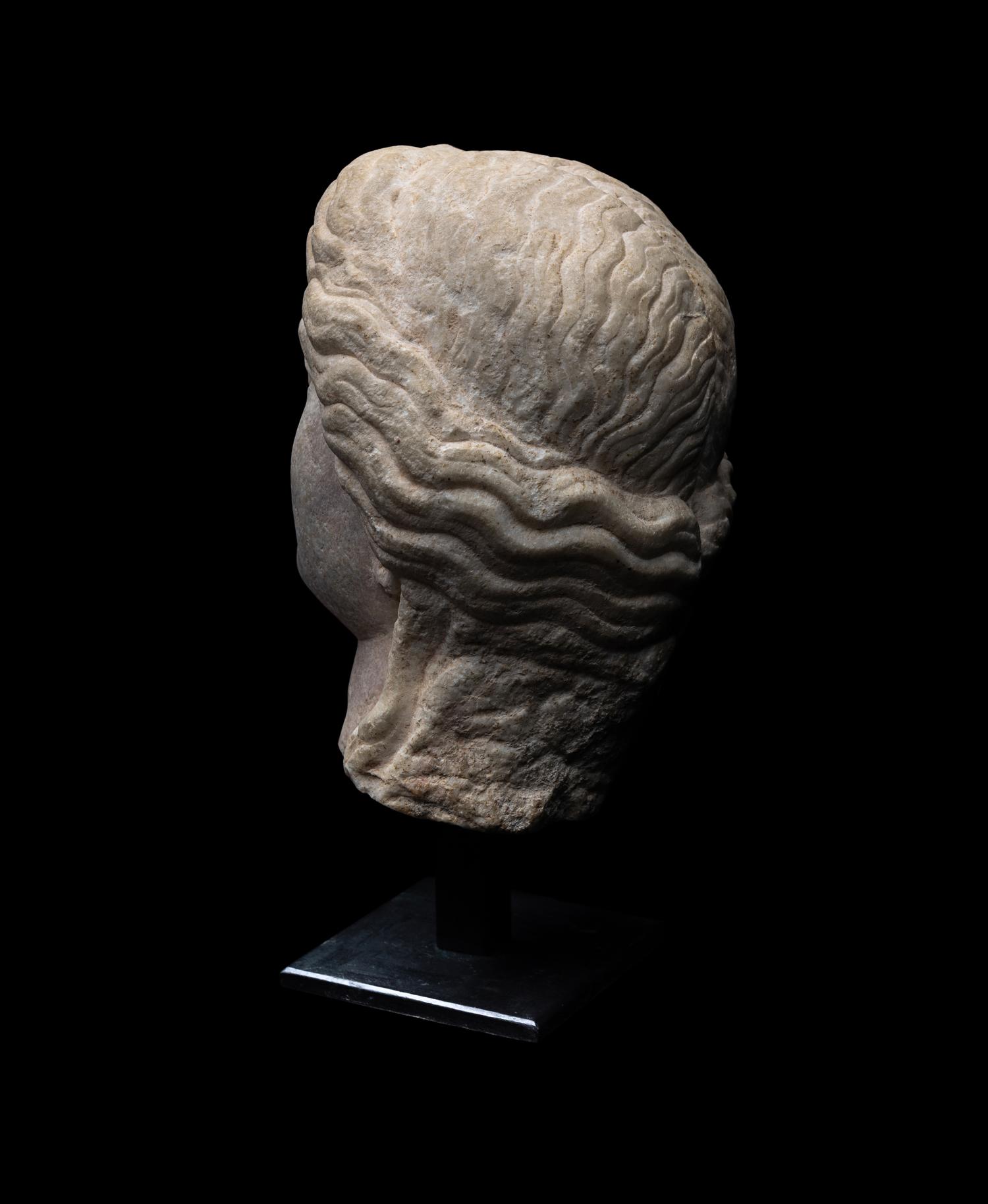A Roman Marble Head of Apollo