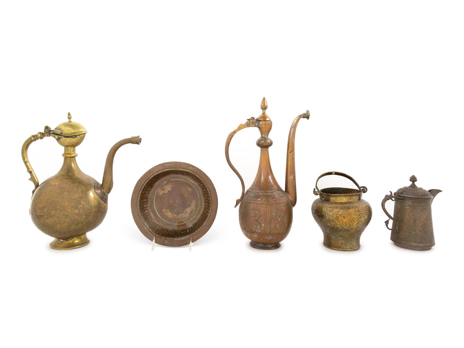 Four Persian Brass Vessels