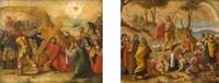 Two Belgian Paintings on Alabaster Depicting Scenes from the New Testament