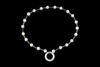 A White Jade and Silver Necklace