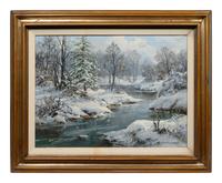Forest Stream in Winter