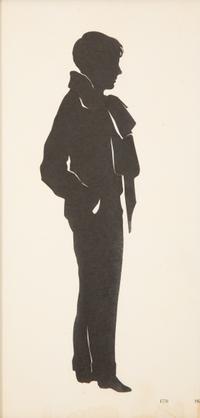 An Assemblage of Framed Paper Silhouettes Featuring 3 Beatrix Sherman Works
