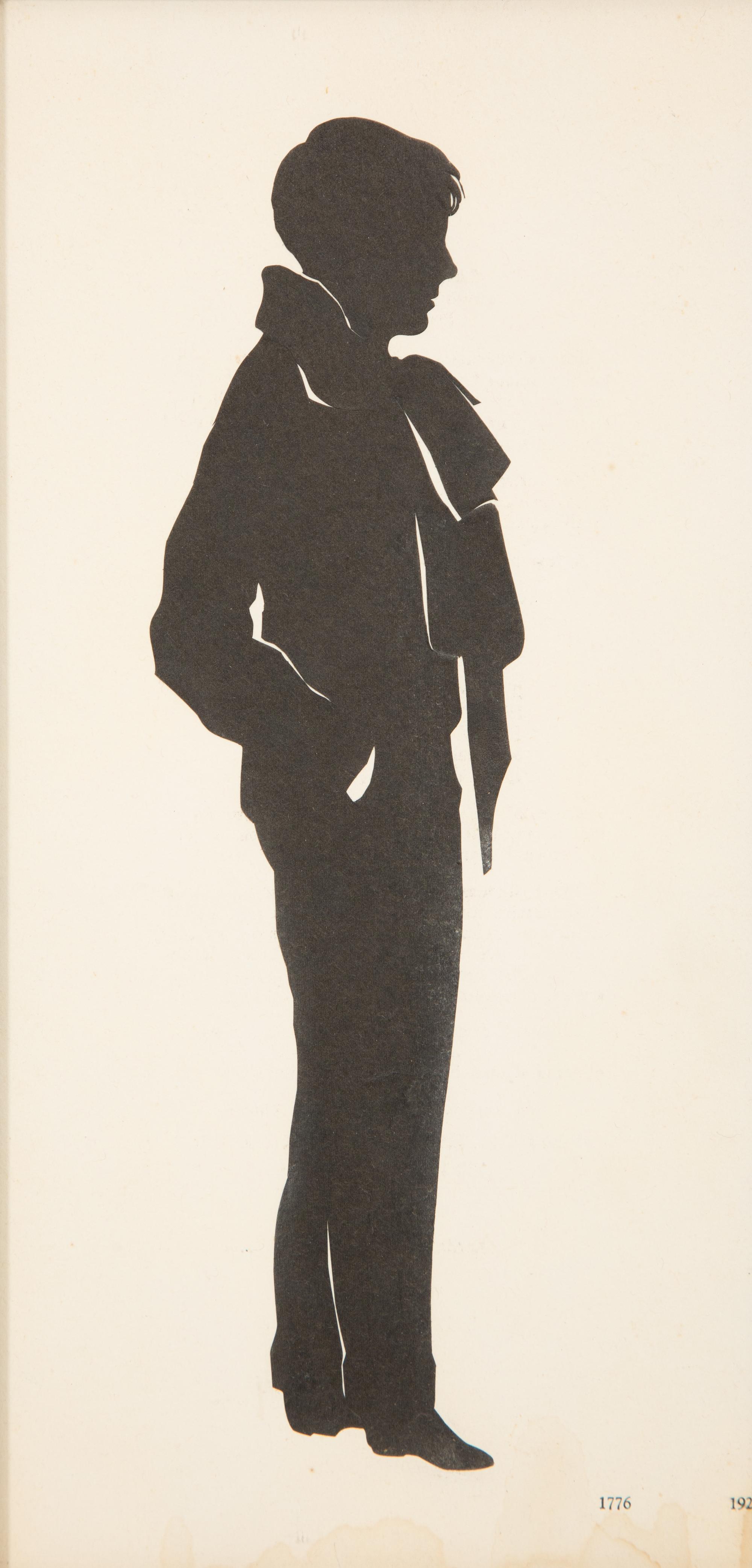 An Assemblage of Framed Paper Silhouettes Featuring 3 Beatrix Sherman Works