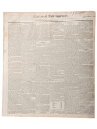 [SLAVERY & ABOLITION]. Advertisements for the return of freedom seekers published in 8 issues of The National Intelligencer . Washington, DC: May-August 1837.