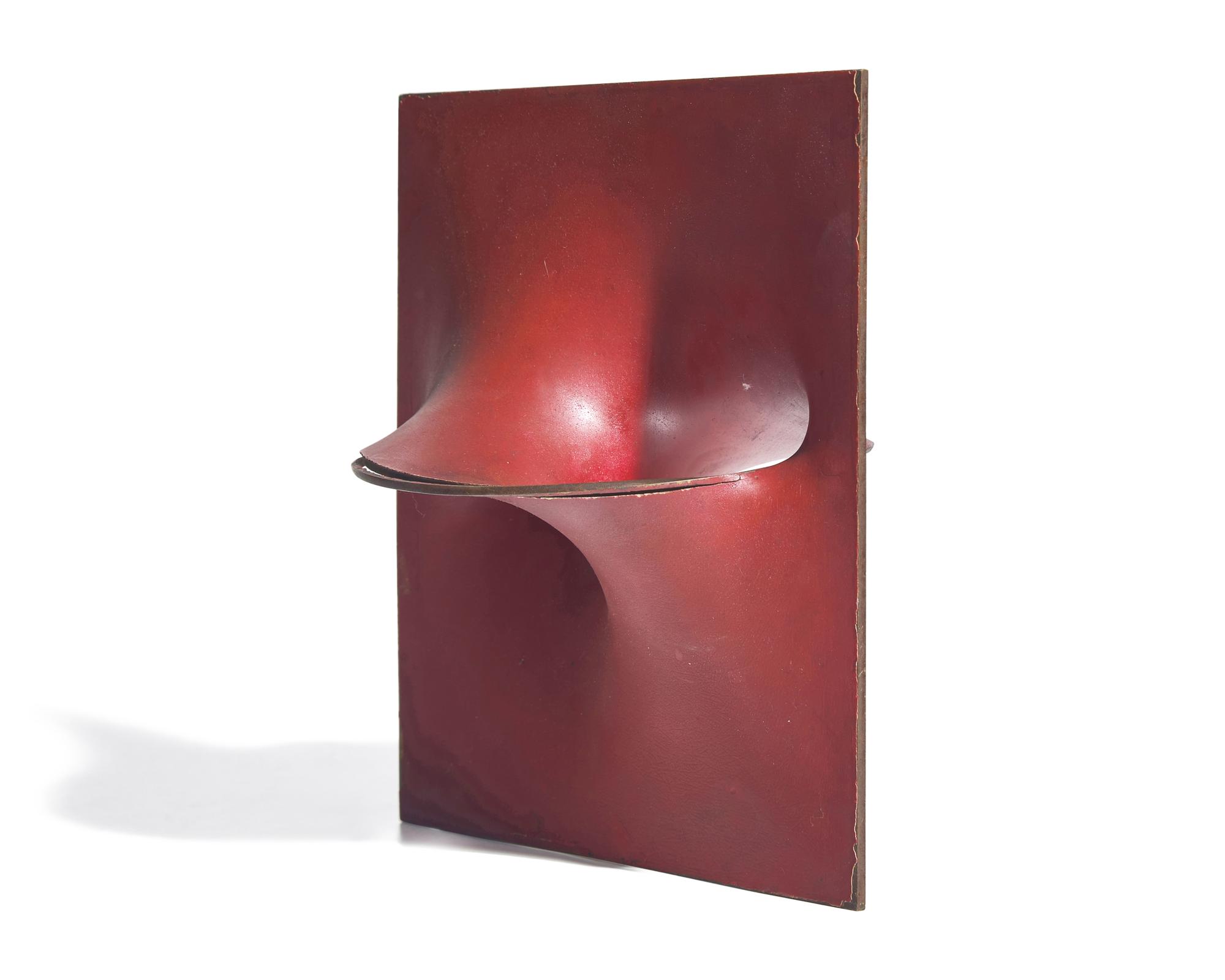 Square–Circle Study (red maquette)