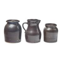 Six Albany Glazed Stoneware Crocks and Pitchers