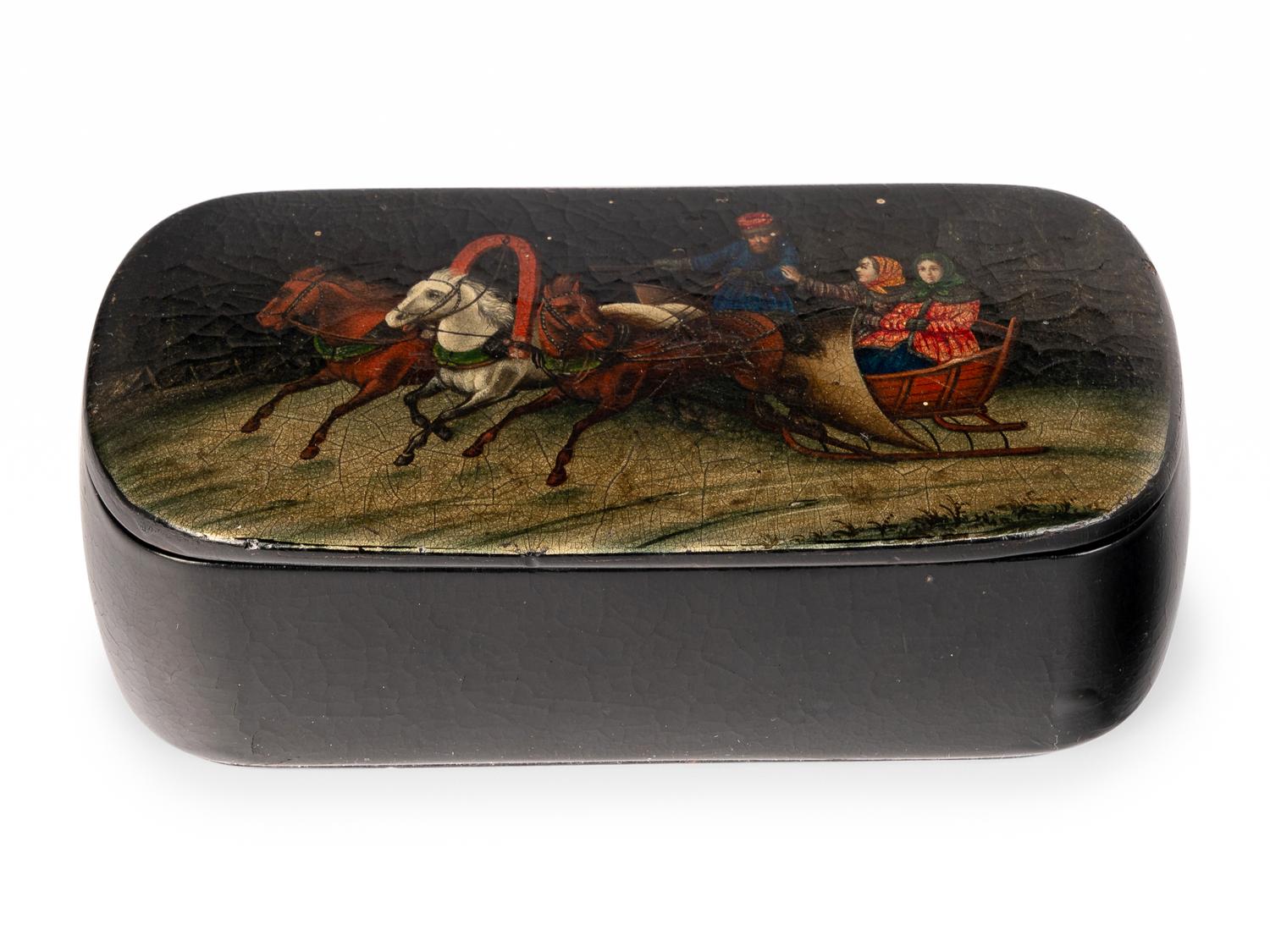 A Russian Lacquer Snuff Box