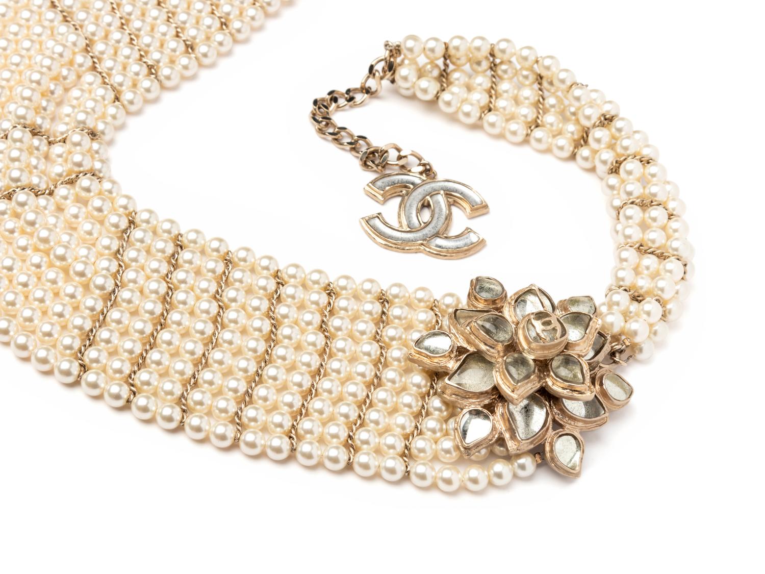 Chanel Nine Strand Faux Pearl Necklace, 2012