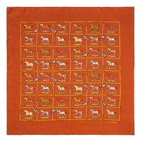 Two Designer Silk Scarves: One Gucci, One Hermès