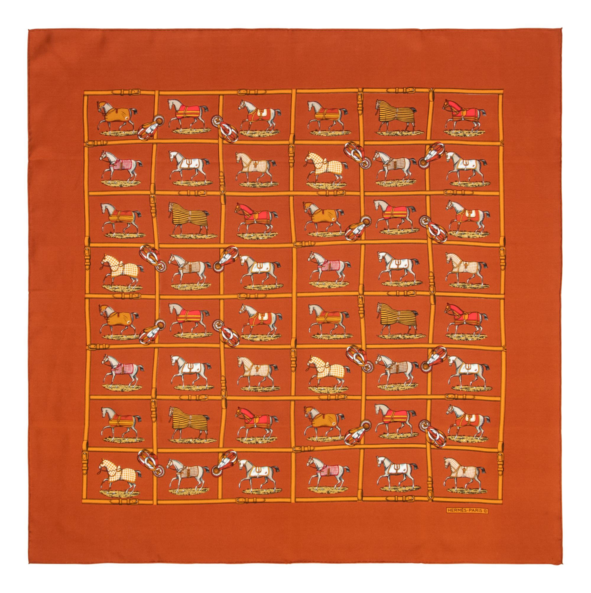 Two Designer Silk Scarves: One Gucci, One Hermès