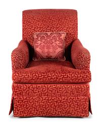 A Rubelli Seneca Rosa Indiano -Upholstered Easy Chair