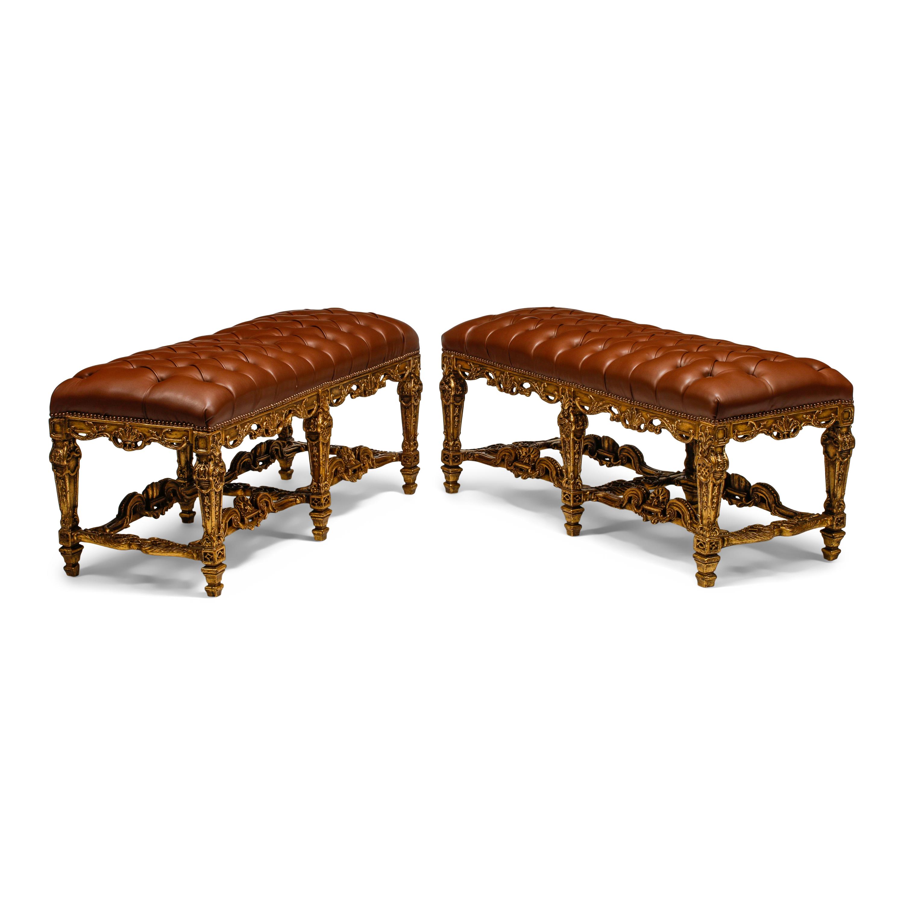 A Pair of Régence Style Giltwood Window Seats