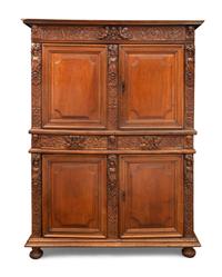 An Italian Baroque Walnut Cabinet