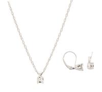 DIAMOND PENDANT NECKLACE AND EARRINGS