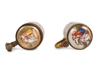 Two Continental Porcelain Tankards