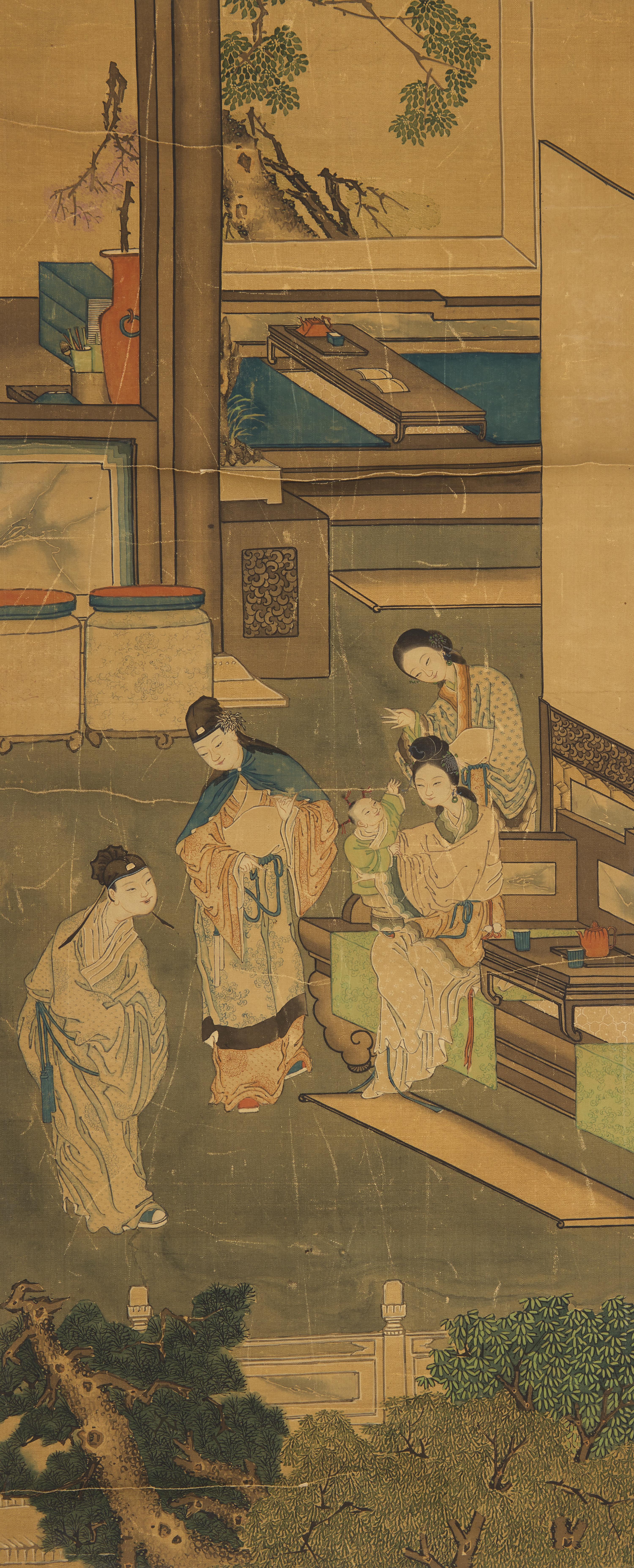 Four Chinese Scroll Paintings, Late 19th-20th Century — 近代 中國書畫一組四件