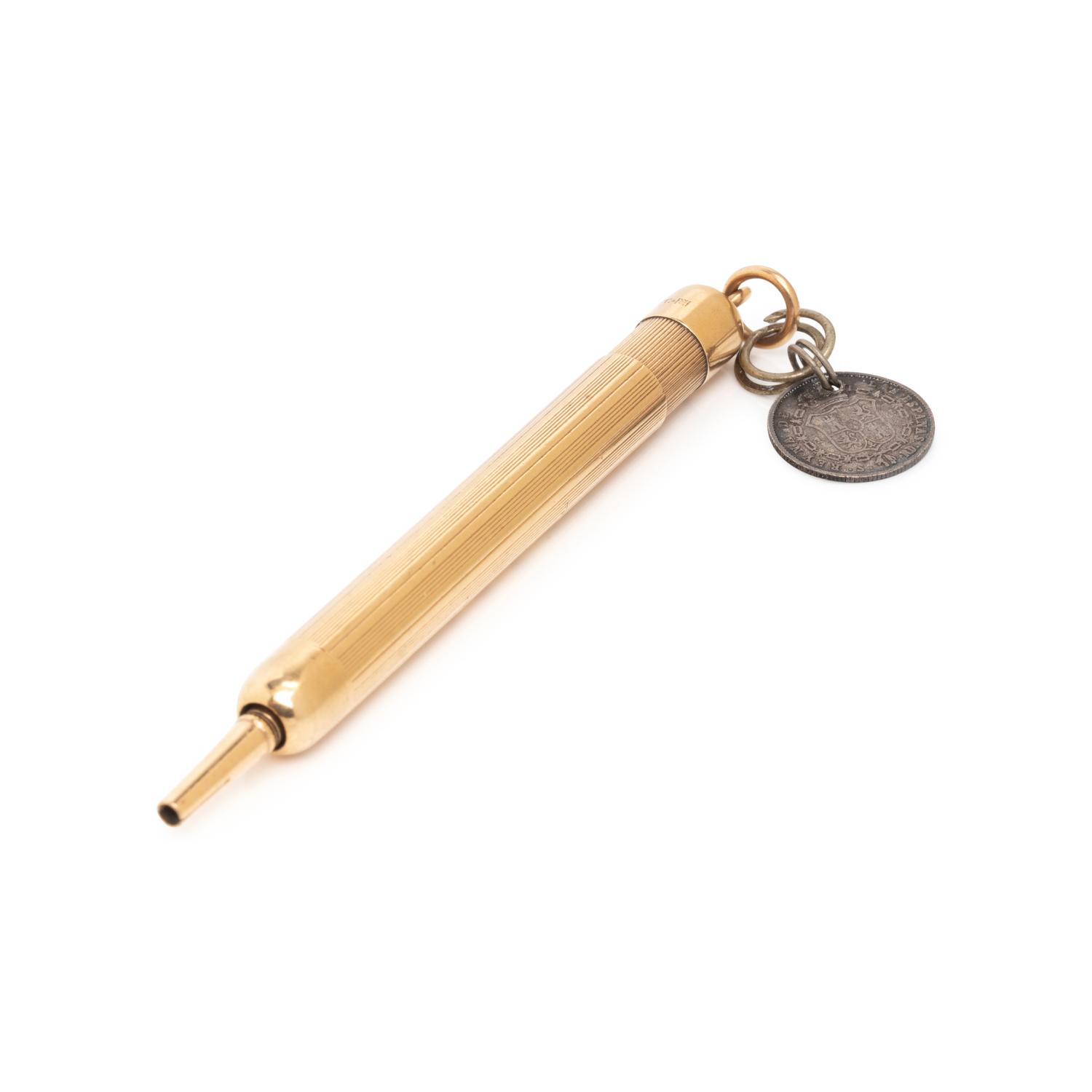 YELLOW GOLD PENCIL PENDANT