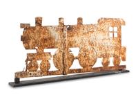 A Sheet Iron Train Weathervane