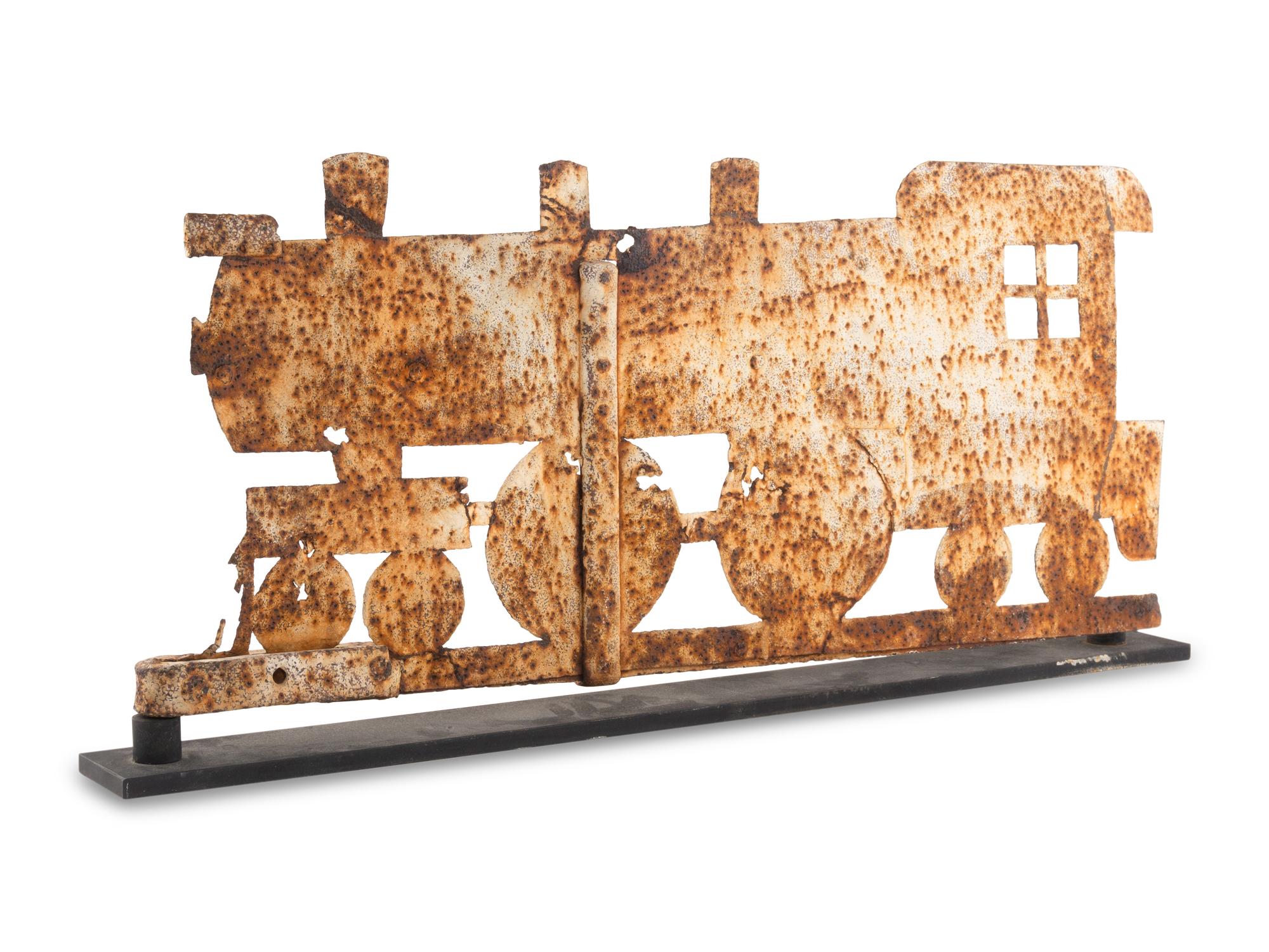 A Sheet Iron Train Weathervane