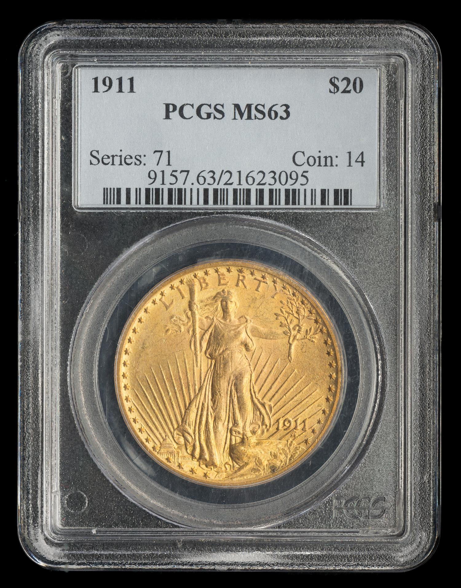 A United States 1911 St. Gaudens $20 Gold Coin
