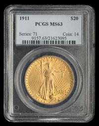 A United States 1911 St. Gaudens $20 Gold Coin