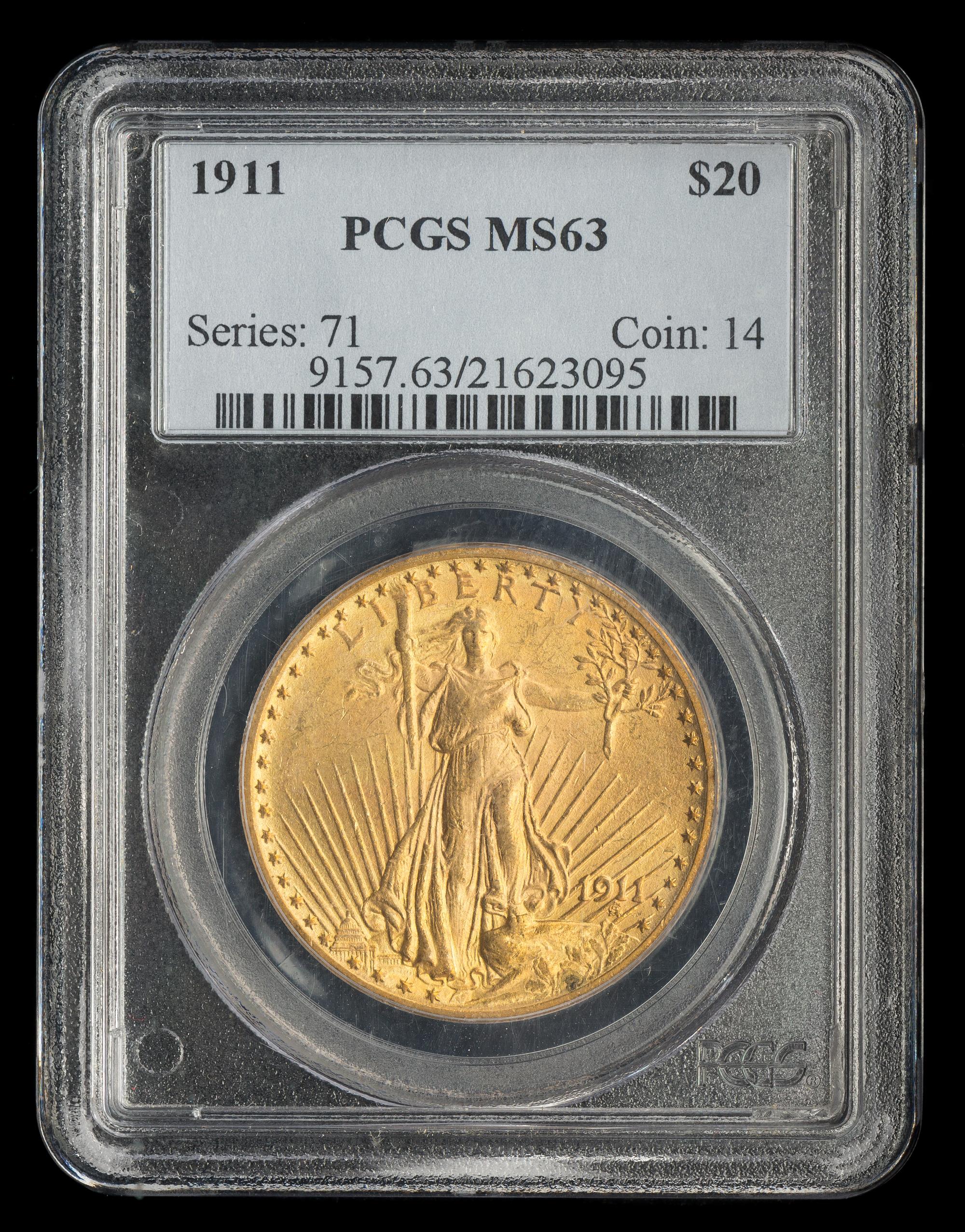A United States 1911 St. Gaudens $20 Gold Coin