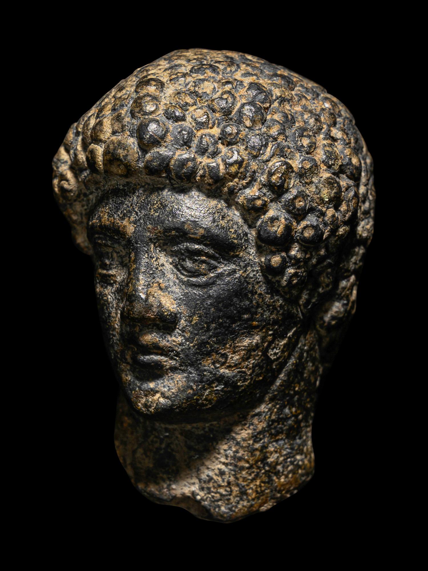 A Roman Bronze Head of Apollo