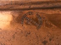 A Copper and Wrought Iron Bowl and Two Spun Brass Buckets