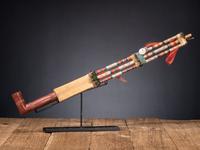 Eastern Sioux Quilled Pipe Stem, with Catlinite Bowl