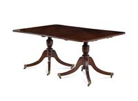 A Georgian Style Mahogany Double Pedestal Dining Table