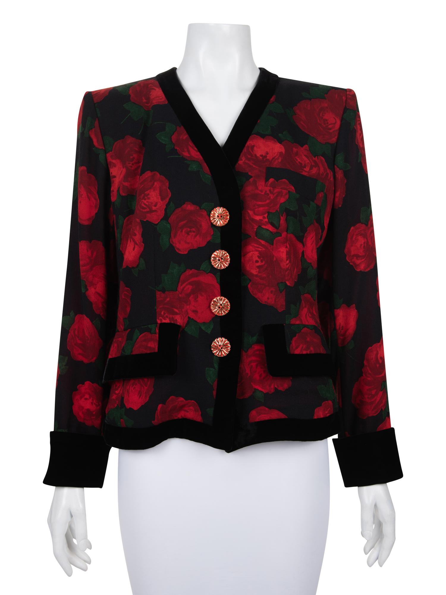 Four Yves Saint Laurent and Moschino Top Pieces: Three Jackets and One Blouse, 1980s