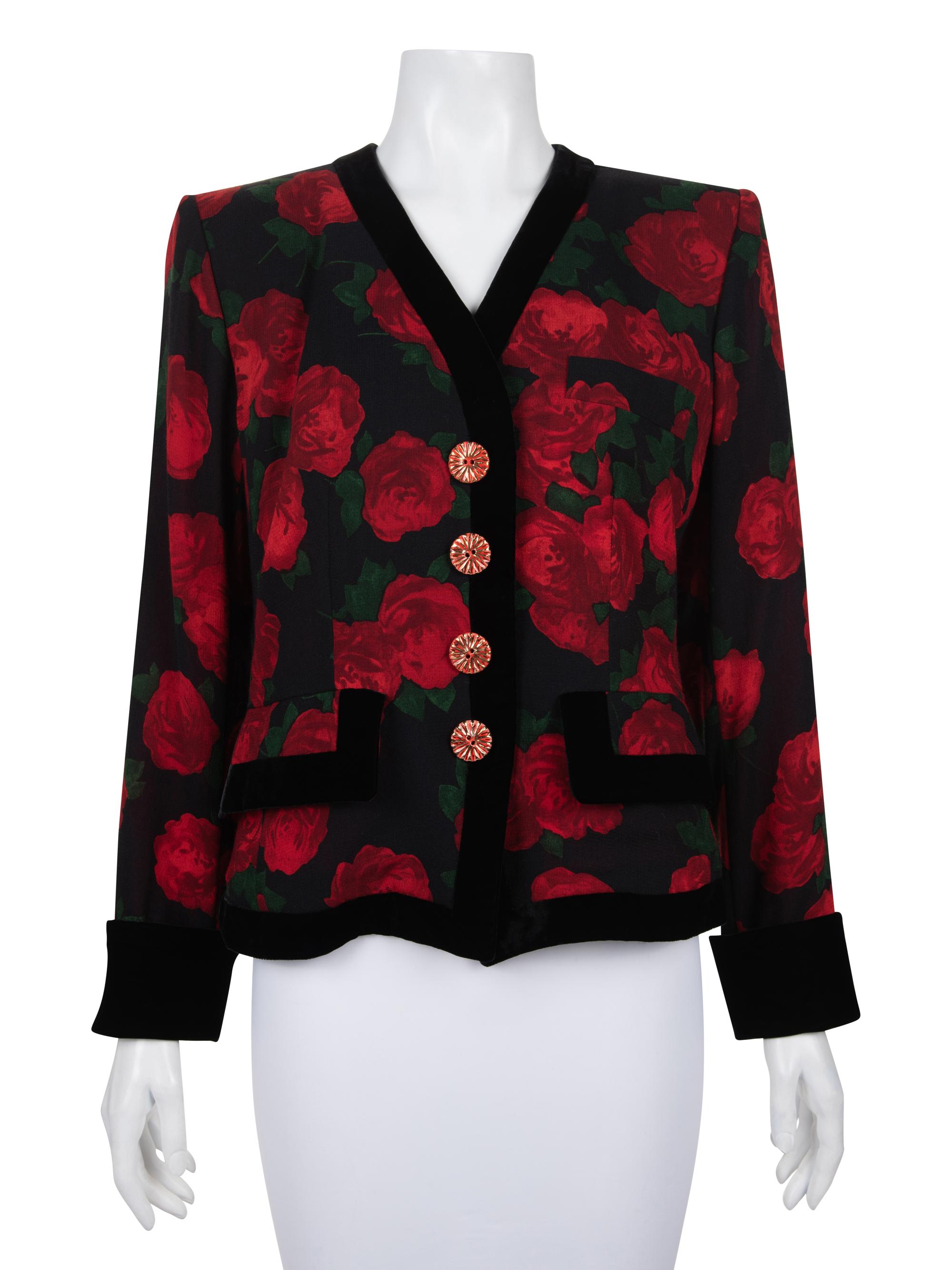 Four Yves Saint Laurent and Moschino Top Pieces: Three Jackets and One Blouse, 1980s