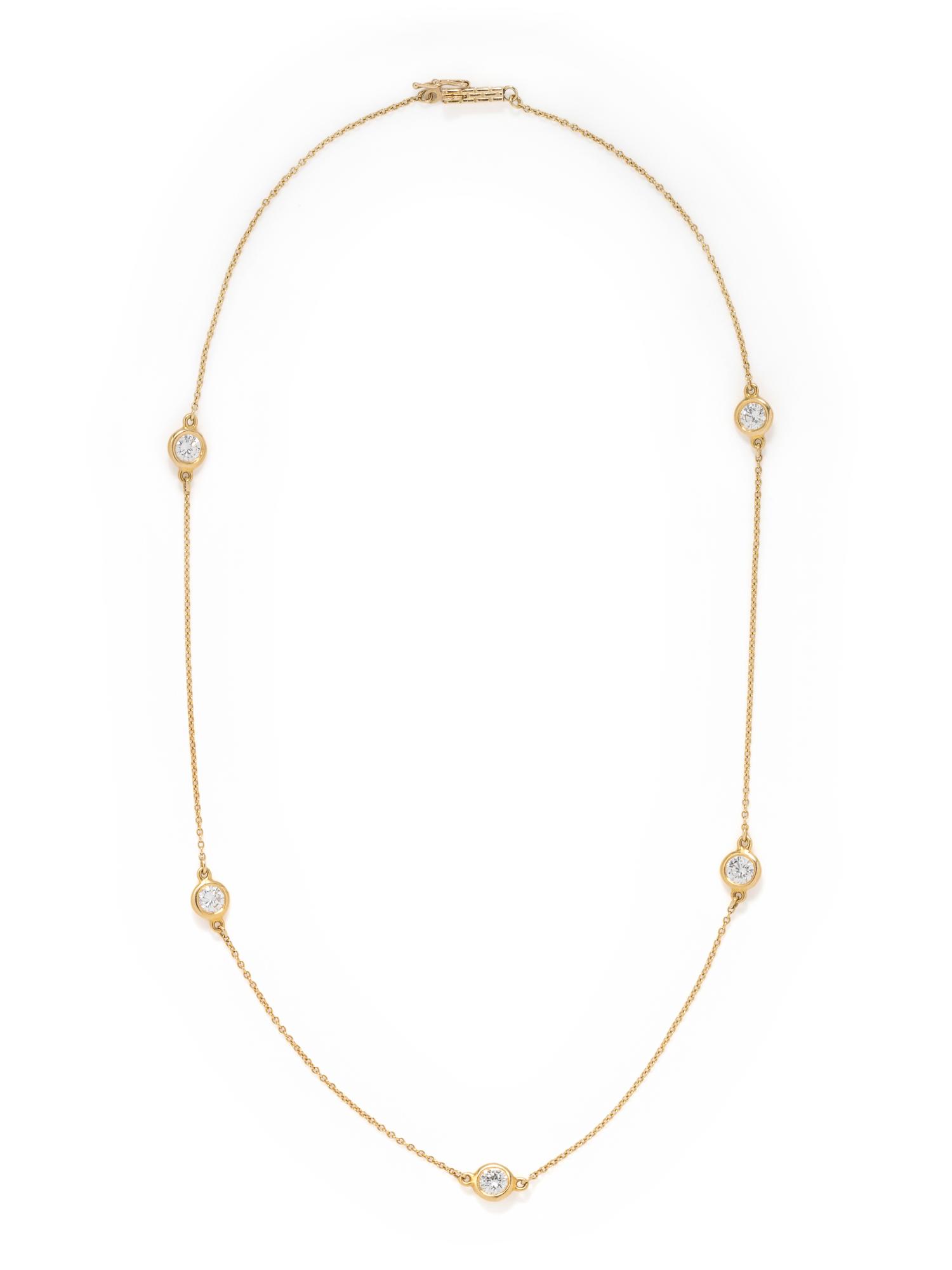 YELLOW GOLD AND DIAMOND NECKLACE